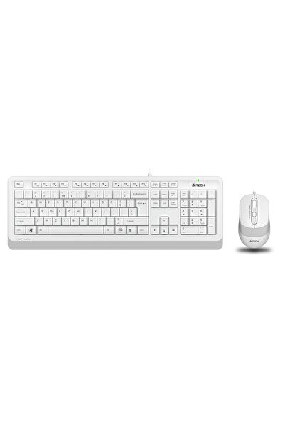 A4 Tech F1010 KABLOLU USB STANDART BEYAZ Q KLAVYE+MOUSE