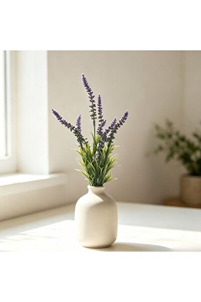 idei Buchet artificial de lavandă 7 crengi 37 cm, tulpini flexibile, decor fl...