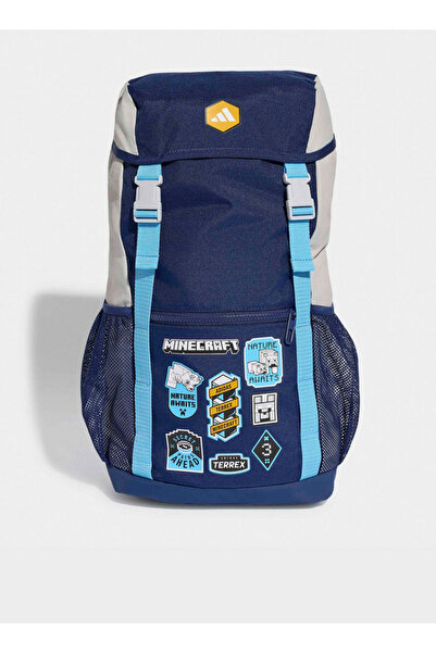 adidas Minecraft Backpack for Kids 8-13 Years with Front Pocket - 19 L