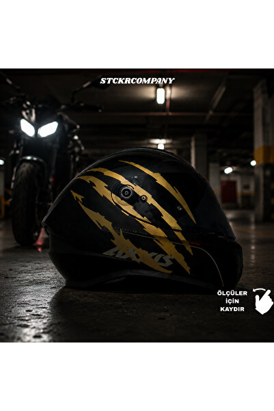 STCKRCO Pençe Kask Sticker – Motor Kaskı İçin Premium Pençe Sticker - Motor S...