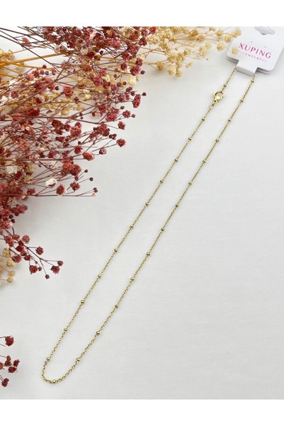XUPING JEWELRY 14K RENGİ TOPCUK MODEL 45CM ÇELİK KOLYE