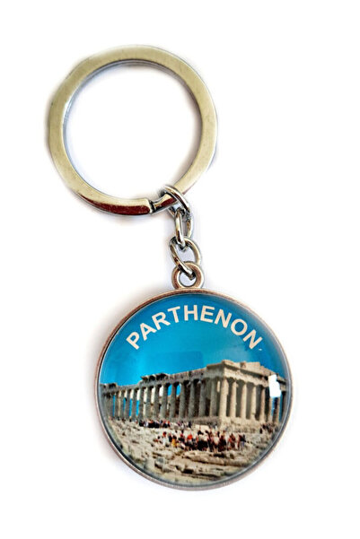 Bestgifts Μπρελόκ από γυαλί διπλής όψης με Παρθενώνα