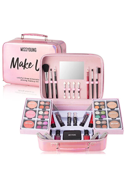 ALLWIN Online Wholesale and Retail Popular Color Three-Dimensional Shiny Makeup Set Eye Shadow Powder Blusher Lipstick Beginner Facial Makeup Set Palettes Makeup Kits