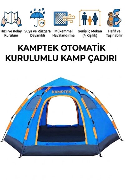 kamptek kamp teknolojisi Kamptek Hızlı Kurulumlu Pop-Up Kamp Çadırı - Otomati...
