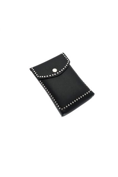 ButicCochet Geantă de damă, din piele, cu detalii metalice, Negru - BRS294