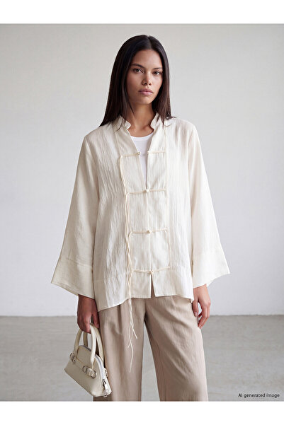 LC Waikiki Nevavm Farklı Yaka Women's Transparent Tunic