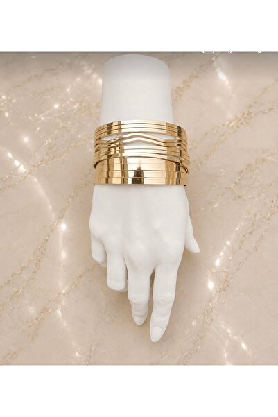 Genel Markalar İnce zikzak modelli Çelik Ajda bilezik