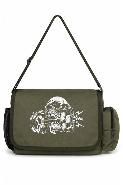SEVBANO Skull Fitness Bodybuilding Atletška torba sa printom, unisex, za škol...