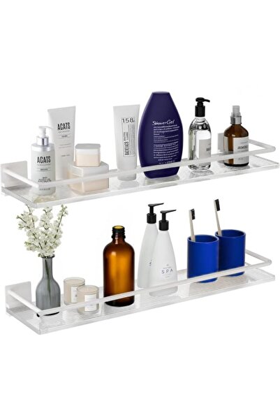 Generic Acrylic Bathroom Floating Shelves - Set of 2, Wall Mounted Shelves fo...