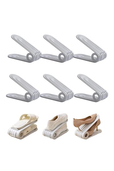Generic X spring Adjustable Shoe Storage, 6 PCS Durable Double Layer Space Sa...