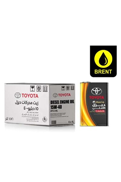 Toyota زيت محرك ديزل أصلي 15W-40، عبوة كرتونية 6×4 لتر