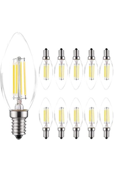 Generic E14 CANDLE BULB 40 Watt (PACK OF 10) Equivalent LED Filament Light Bu...