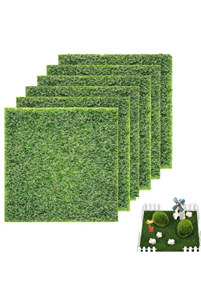 Generic 6 Pack Fairy Garden,Grass Artificial Garden Grass, 6 x 6 Inches Minia...