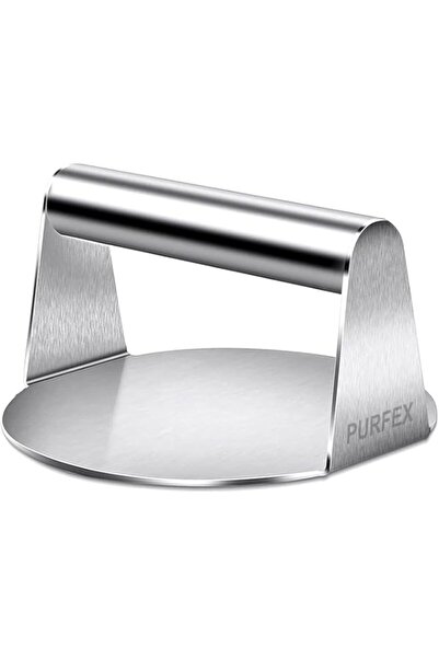 Generic Stainless Steel Burger Press, 14cm Round Meat Smasher, Non-Stick Smoo...