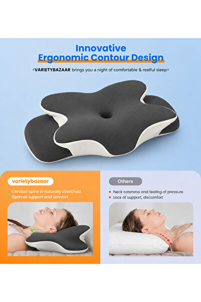 Generic Brand Luxury Butterfly Shaped Ergonomic Memory Foam Support Pillow