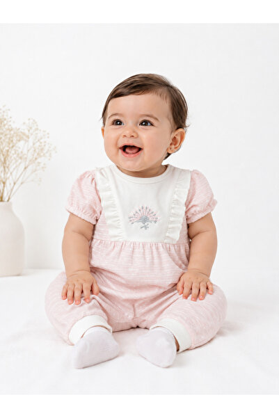 Baby Gift أفرول بناتي للرضع بتطريز ناعم قطن 100%