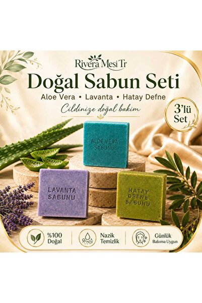 Aloe Vera, Lavanta ve Hatay Defne Sabunu 3’lü Bakım Seti