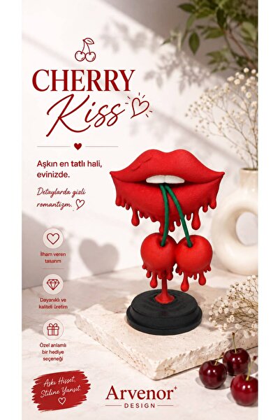 Cherry Kiss | 15cm | Dekoratif Biblo | 3D Baskı