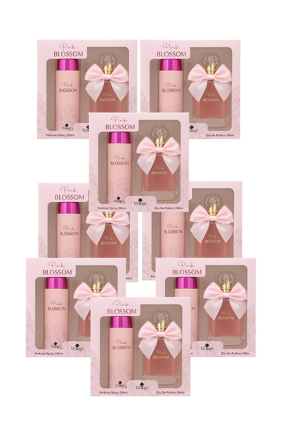 Tad Angel 8 Pieces Pink Blossom Gift Set Perfume 100ML and 200ML