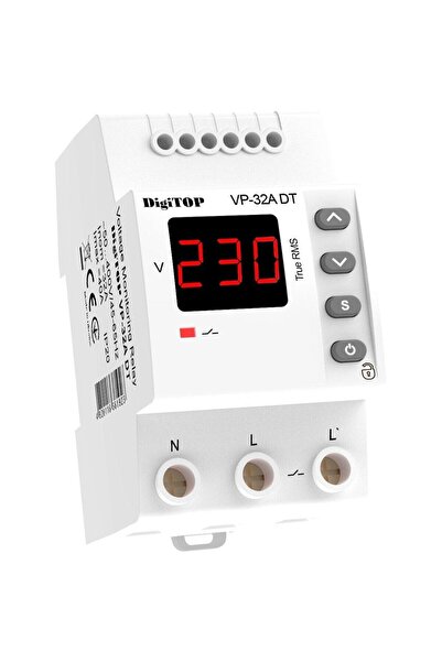 OEM Voltage protection relay, DigiTOP VP-32A DT, single-phase, 32 A, 1 sequen...