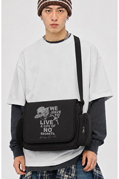 Fuddy Moda Unisex Portgas D. Ace One Piece Anime Printed Messenger Bag