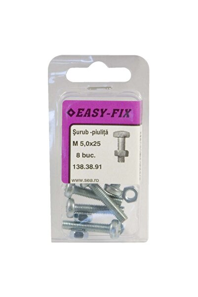 OEM Винт с полуобла глава, кръстат шлиц, с гайка, Easy-Fix, стомана, поцинков...