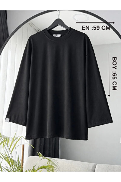 Elit Tricou de damă cu mânecă lungă și decolteu rotund (potrivit pentru hijab)