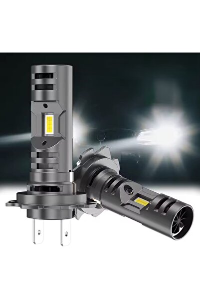 AUTOREY Set of 2 LED Car Bulbs H7 120W 6000K with 2 Cooling Fans for Cold Whi...