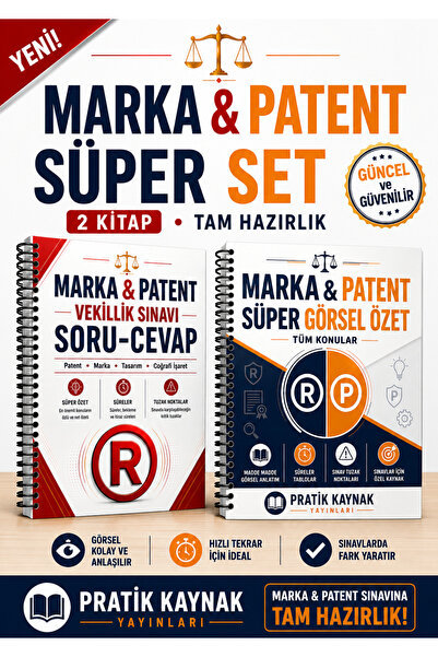 Pratik Kaynak Yayınları Marka & Patent Vekillik Sınavı Tam Set | görsel ÖZET ...
