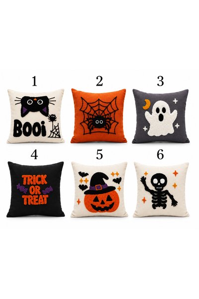Ckdesign Halloween Punch Throw Pillow 40X40 cm |   Halloween Decorative Throw Pillow Cover |   Handmade