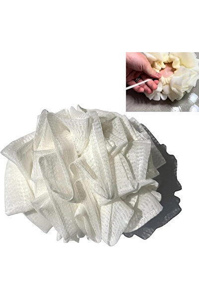 OEM Burete de baie 2-în-1, Alb, Exfoliere delicată, Buzunar pentru săpun
