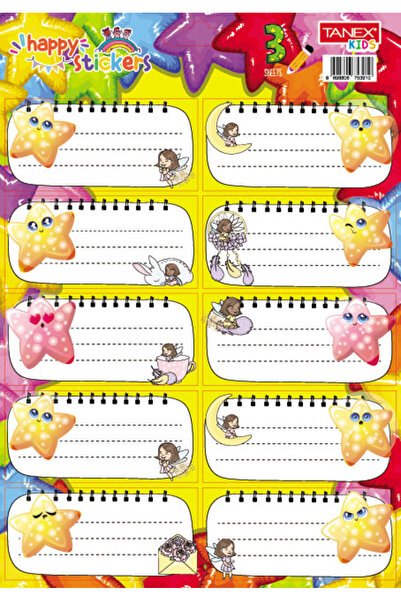 MC Micostore School labels 30/set stars tls-822 tanex
