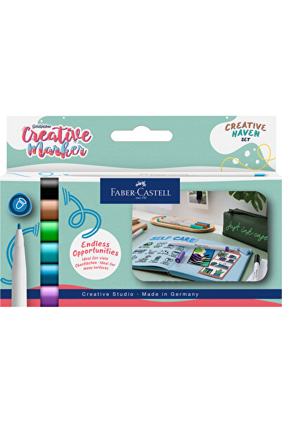 Faber Castell Set 6 markere creative goldfaber creative haven 1.5mm faber-cas...