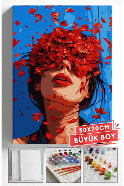 Akihabara Sayılarla Boyama Hobi Seti Çerçeveli Numaralı Tuval Fırça Boya Dahi...