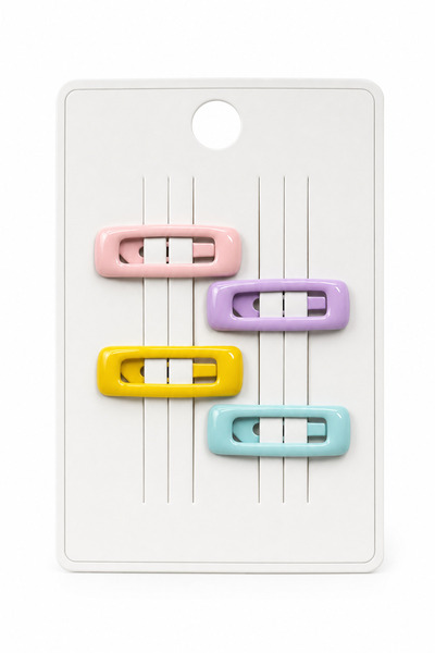 Jack Ferrero Set of 4 Pastel Color Hair Clips with Clips Children's and Adult...