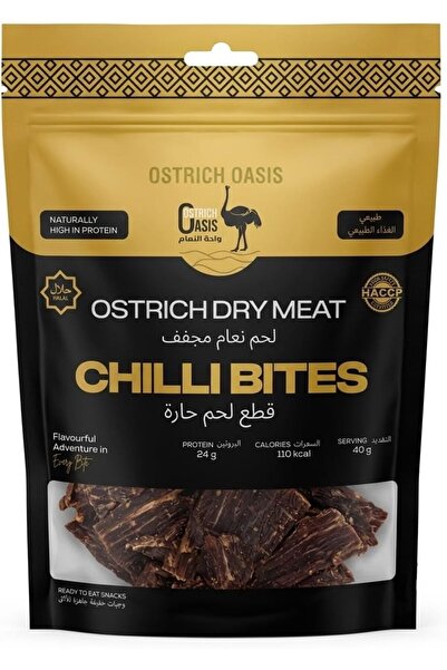 Ostrich Oasis OSTRICH DRY MEAT BILTONG SLICE 40 GRAMSX12