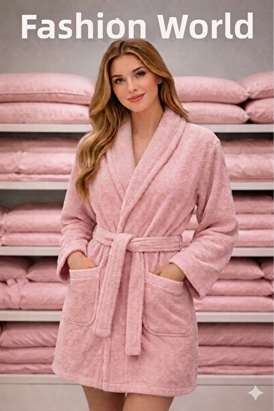 ALVERA COLLECTION Cotton Single Bathrobe Powder XL Size