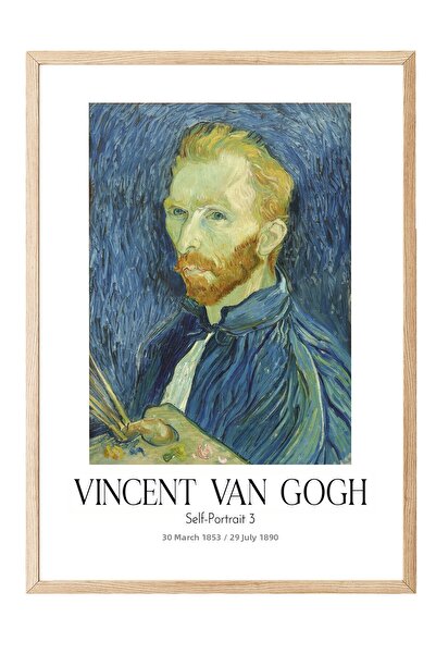 Postifull Vincent Van Gogh - Self-Portrait 3, Wood Framed Painting, Art Serie...