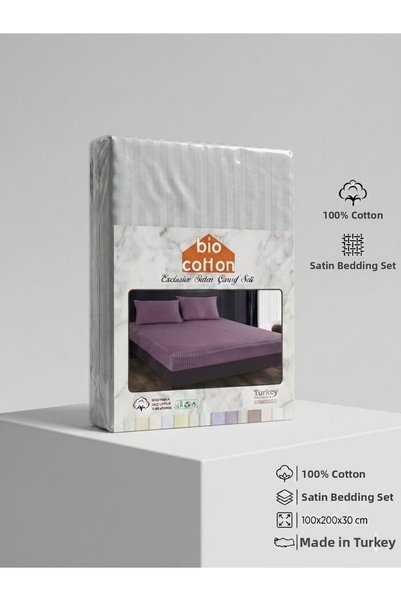 by ballı biocotton Set de lenjerie de pat dublă din bumbac satinat exclusiv