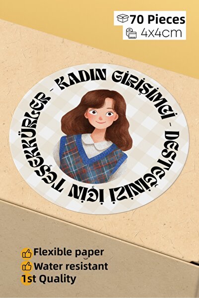 alışveriş kurdu ملصق لاصق لملصقات المنتجات الخاصة بتعبئة الشحن من قبل النساء ...
