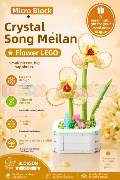 Doğan Oyuncak Dünyası Micro Block Crystal Song Meilan Flower Lego - Lego Sets...