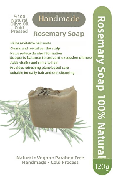 Seçkin Trend 100% Natural Handmade Rosemary Soap, Hair Strengthening & Anti-D...