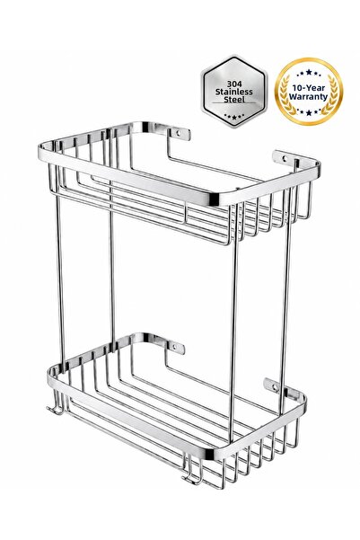 OSSO BANYO Taci 304 Stainless Steel Shower Shelf Shampoo Holder Modern Bathro...