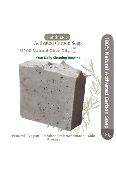 Seçkin Trend 100% Natural Activated Carbon Facial and Skin Cleansing Soap for...