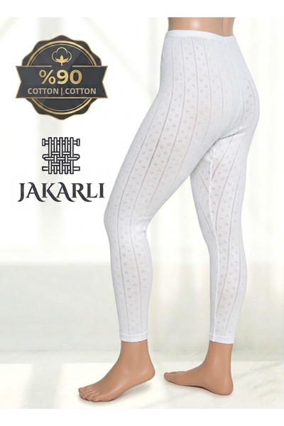 Ladytime بنطلون جاكار (ترانسفيرلي) طويل للنساء 90% قطن - 53