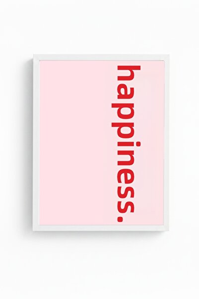 huhuli Tablou cu text minimalist cu ramă din lemn alb - Pastel |   Huhu1180
