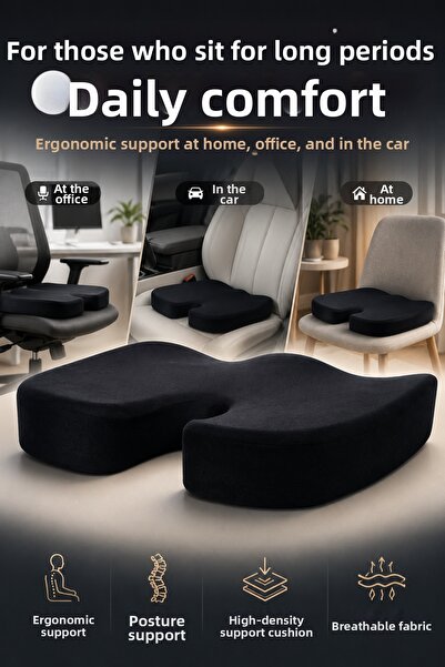 EpiRelax Ergonomic Chair Cushion Visco Sitting Pad Office Vehicle Home Use