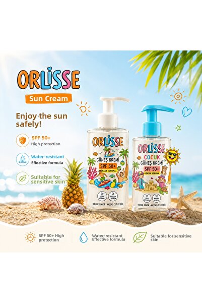 Orlisse Children's Sunscreen Spf 50+ |   High Protection Special for Sensitiv...