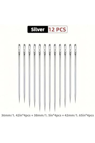 Yıldızan Terra Organik 12 Pieces Practical Thread-Threader Needle Set Useful ...