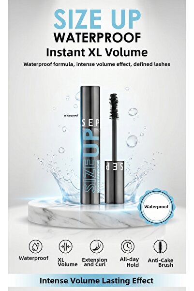 SEPHORA COLLECTION Plus Size Waterproof Waterproof XL Volumizing Black Mascar...